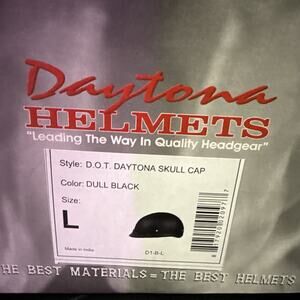 Daytona Helmets Skull Cap Dull Black Large